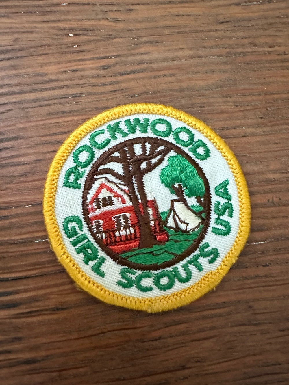 Vintage 1970s Rockwood USA Girl Scouts patch